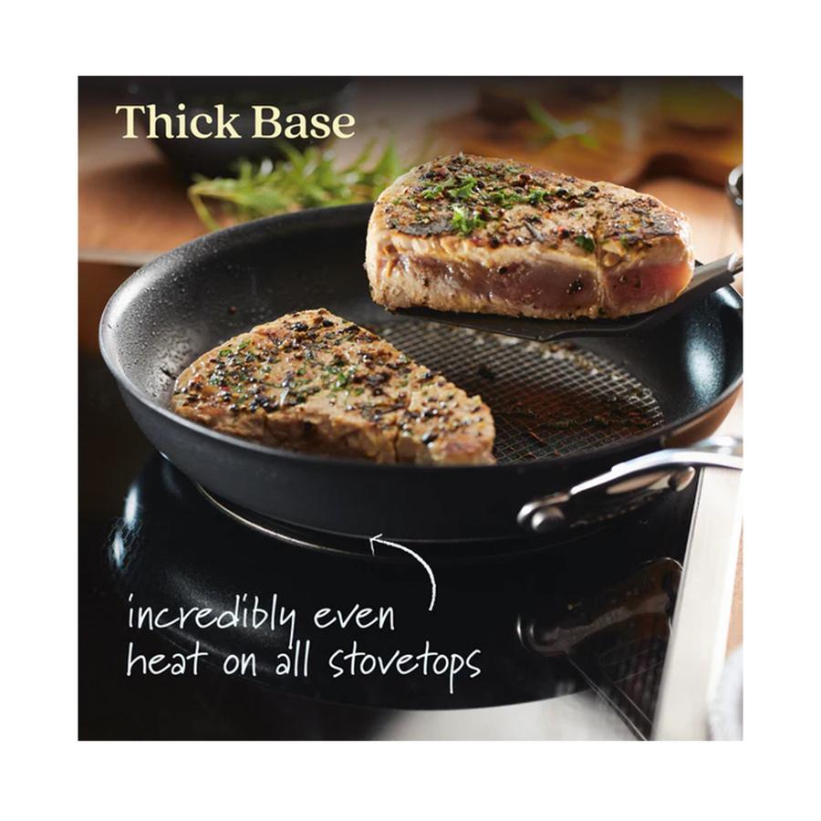 Anolon SearTech 21cm & 25cm Skillet Set Black Black