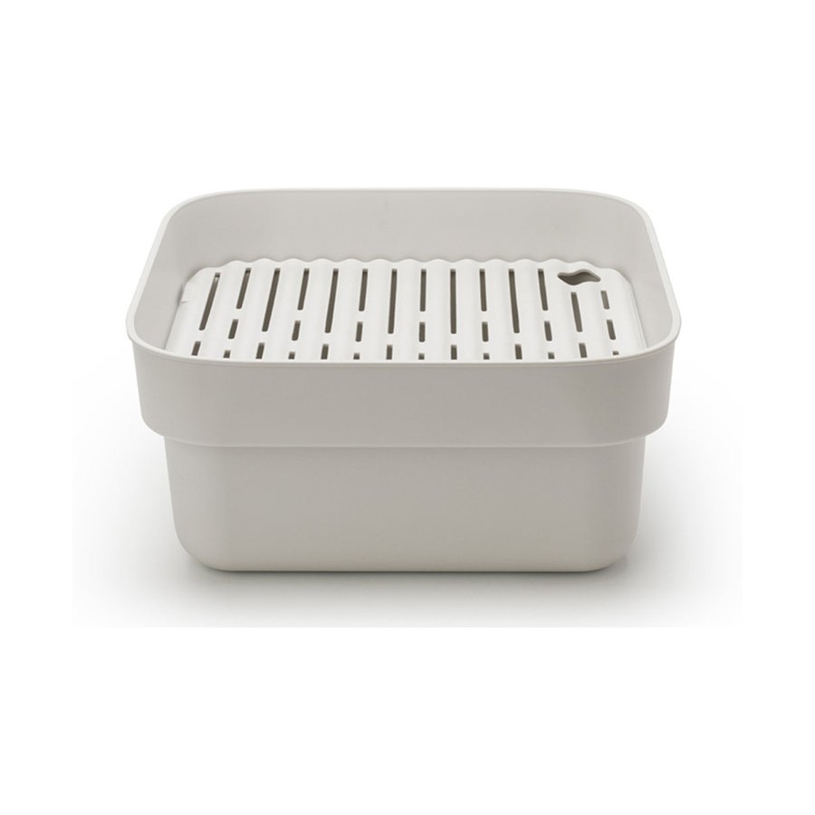 Brabantia Washing Up Bowl with Drying Tray Light Grey Light Grey