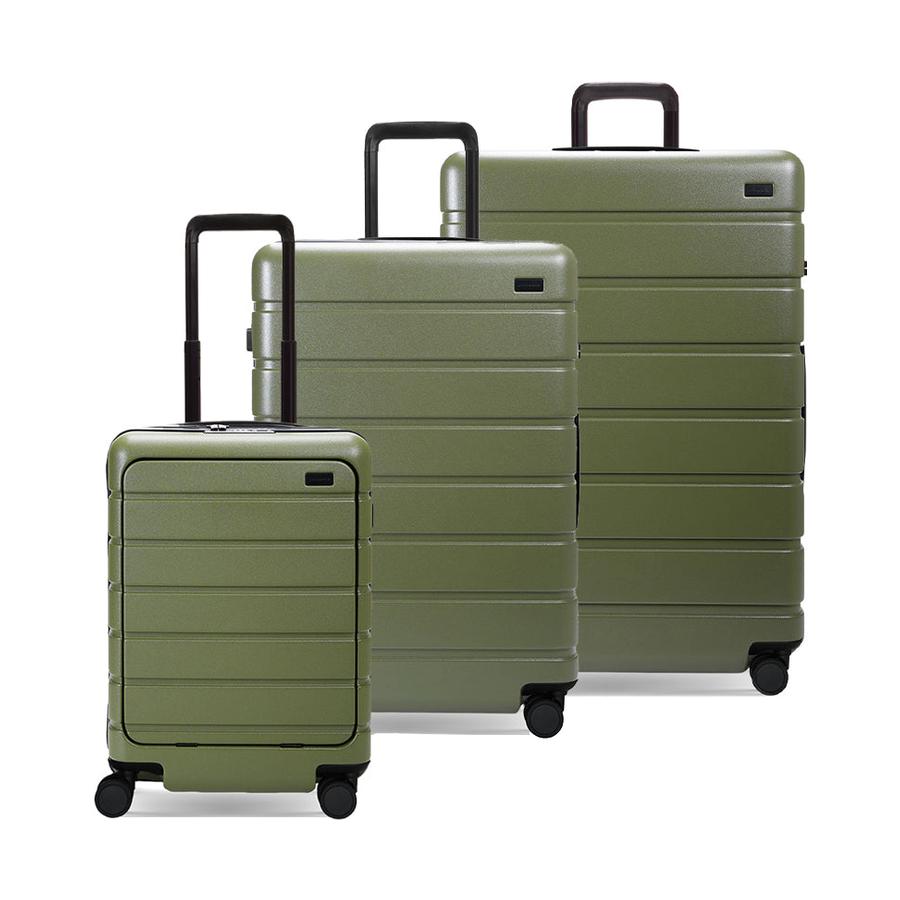 Explorer Arlo Pro 52cm Front Access, 65cm & 75cm Hardside Luggage Set Evergreen Evergreen