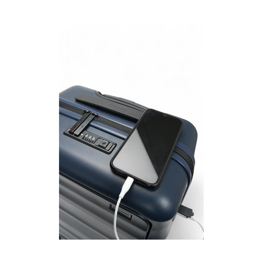 Explorer Luna-Air 55cm Front Access Hardside Carry-On Suitcase Navy Navy