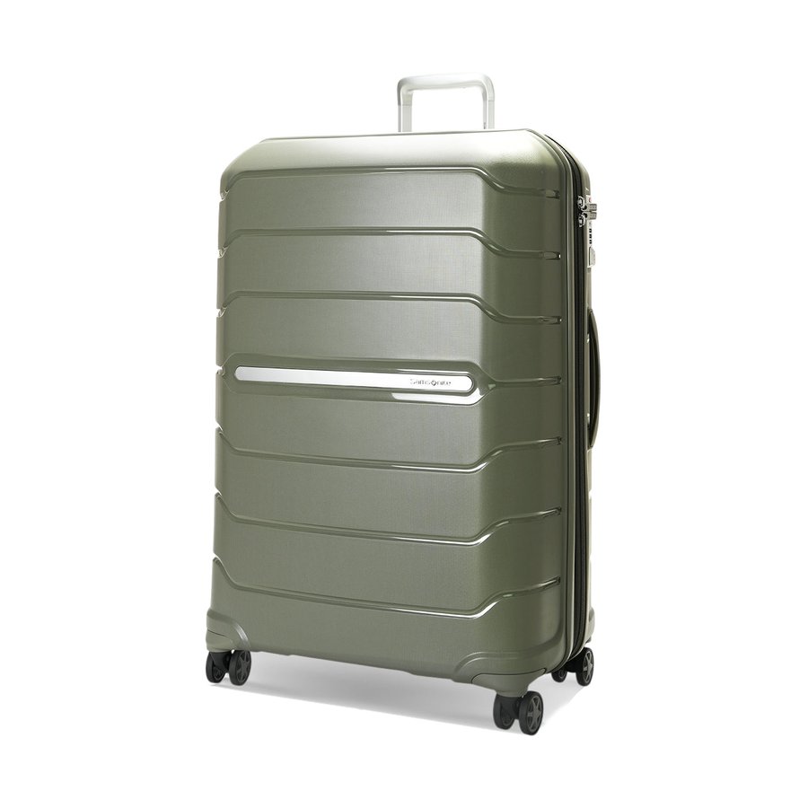 Samsonite Oc2lite 75cm Hardside Checked Suitcase Olive Green Olive Green