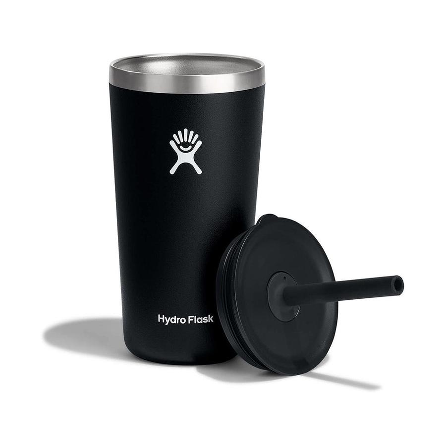 Hydro Flask 20oz (591mL) All Around Tumbler w/ Straw Lid Black Black
