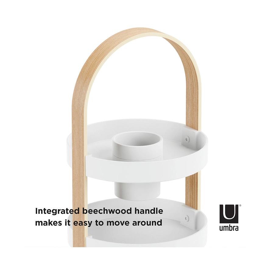 Umbra Bellwood Cosmetic Organiser White/Natural White/Natural