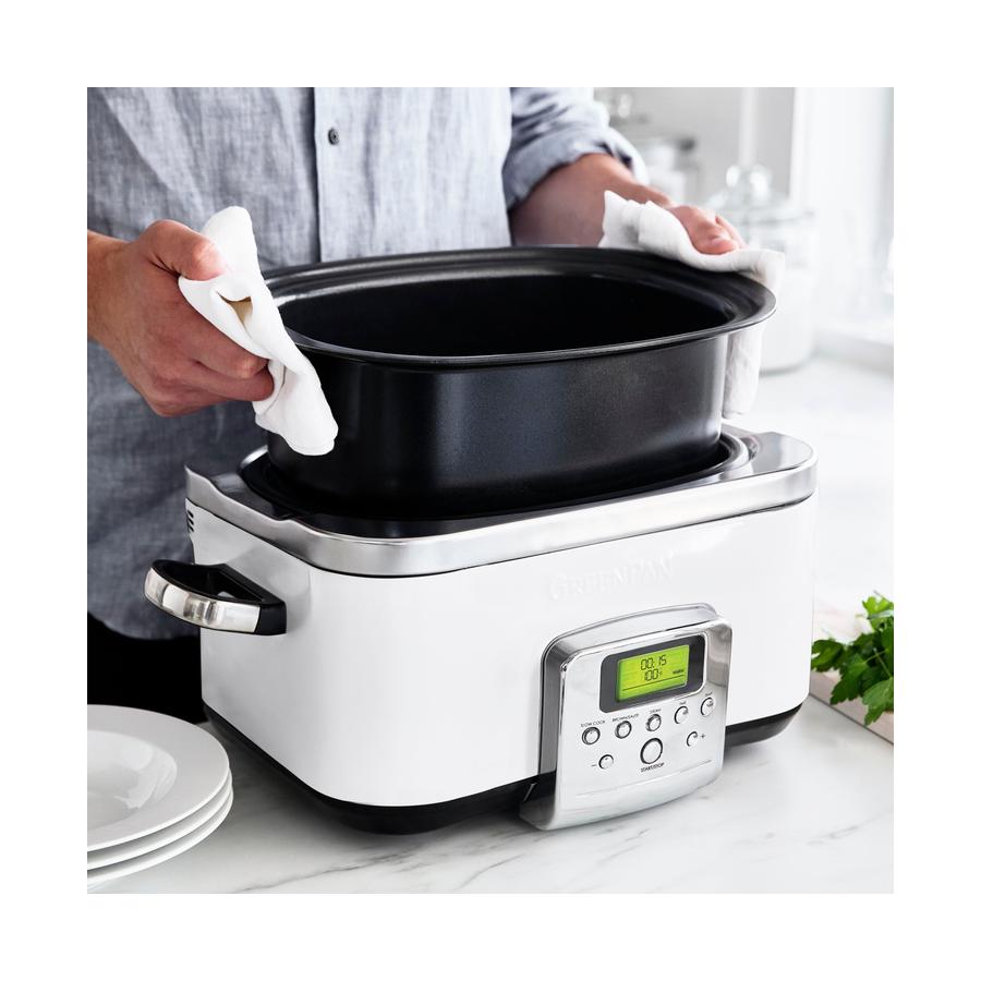 GreenPan Slow Cooker 6L Cloud Cream Cloud Cream