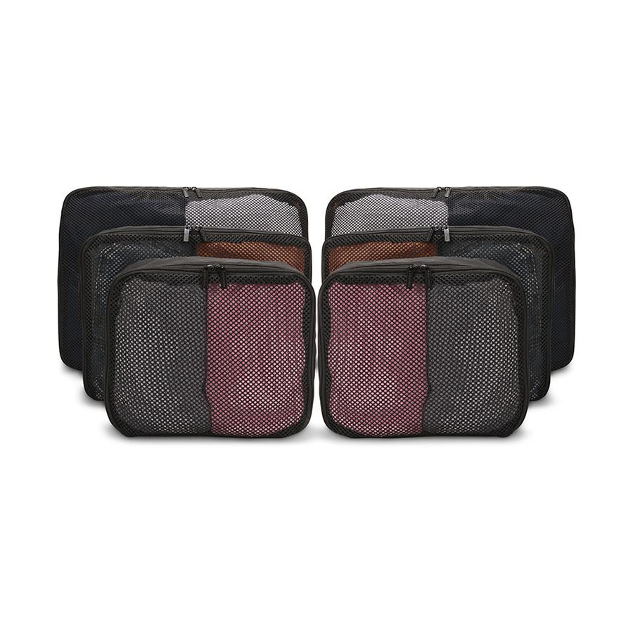 Square Packing Cubes (6 Pack) Black