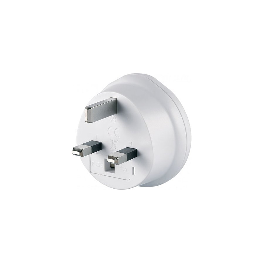 Go Travel NZ & AUS to UK Travel Adapter White White