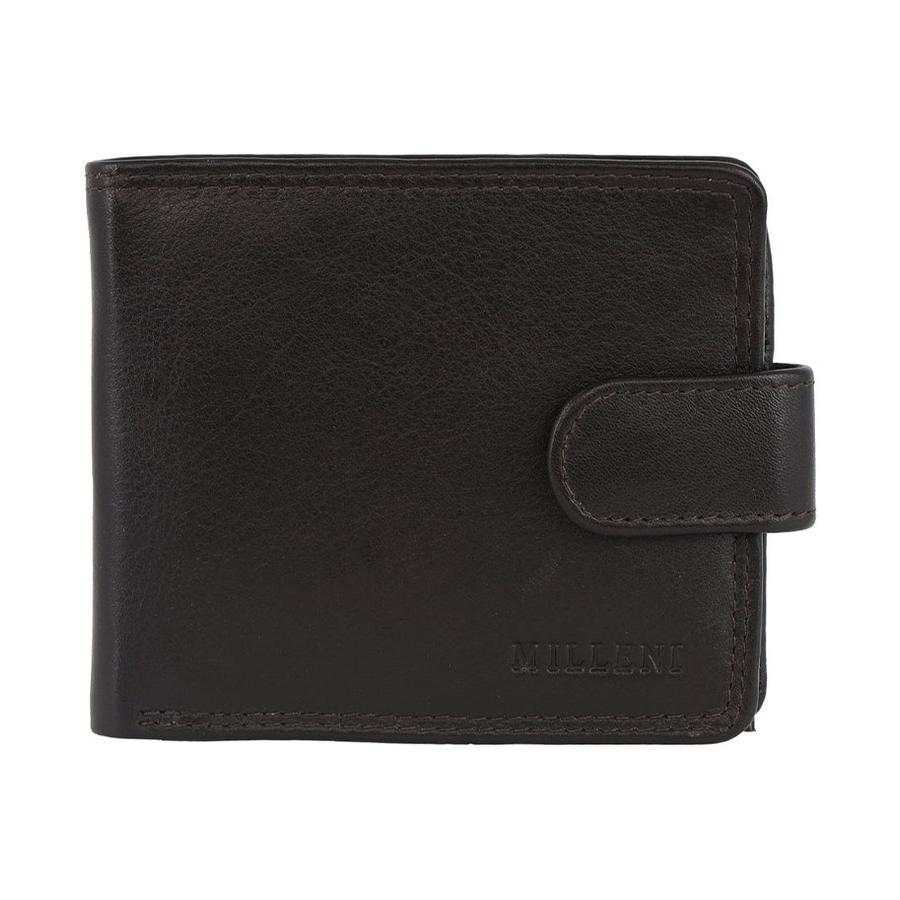 Milleni Alonzo Men's Leather RFID Wallet Brown Brown