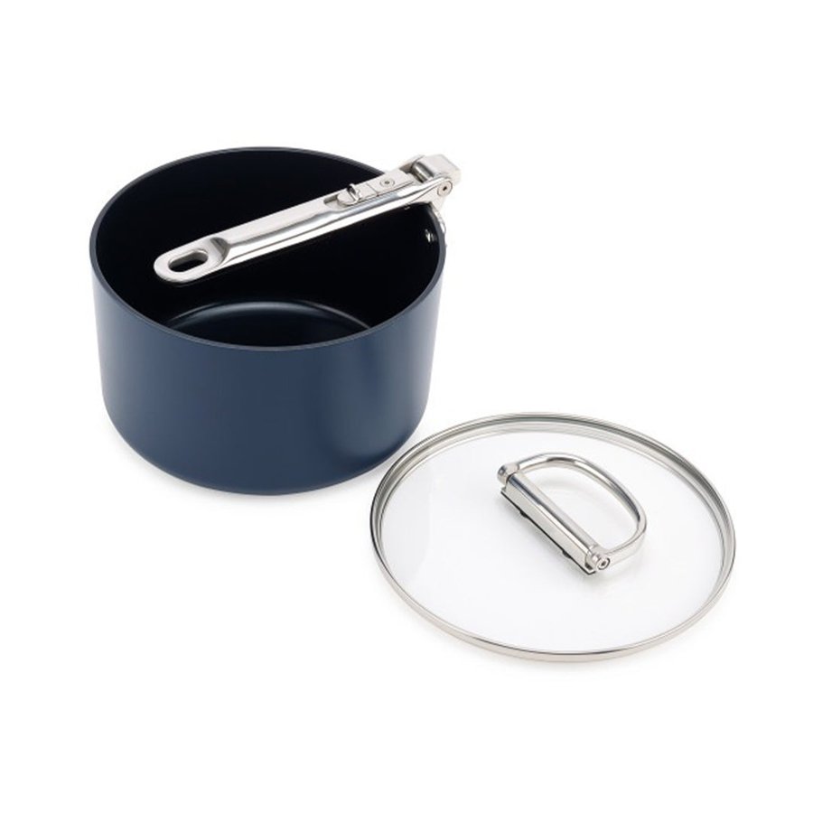 Joseph Joseph Space 23cm Non-Stick Saucepan & Lid Midnight Blue Midnight Blue