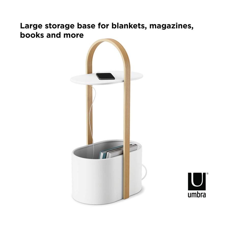 Umbra Bellwood Storage Table White/Natural White/Natural