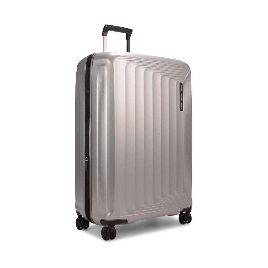 Samsonite Nuon 75cm Hardside Checked Suitcase Matte Silver Matte Silver