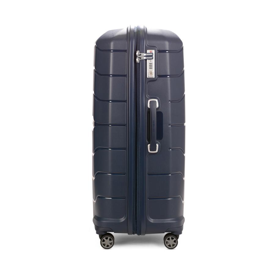Samsonite Oc2lite 81cm Hardside Checked Suitcase Navy Navy