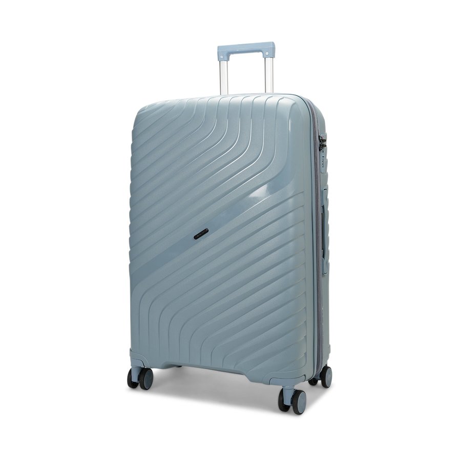 Nomad Journey 75cm Hardside Checked Suitcase Steel Blue Steel Blue