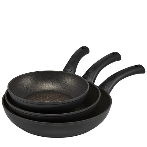 Essteele Per Salute 20cm, 24cm & 28cm Skillet Set Black