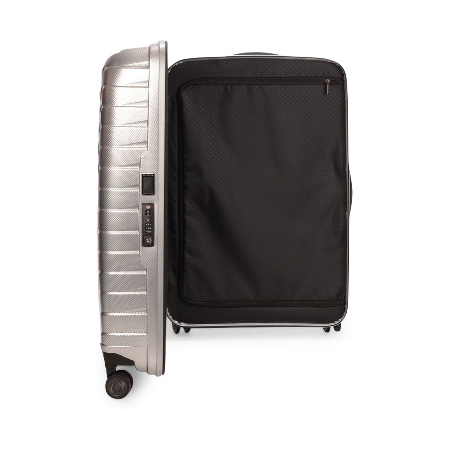 Samsonite Proxis 75cm Hardside Checked Suitcase Silver Silver