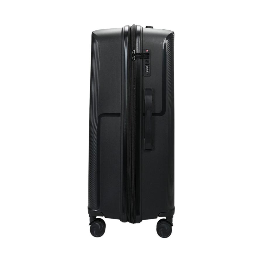 Caselite Aero 75cm Hardside Checked Suitcase Black Black