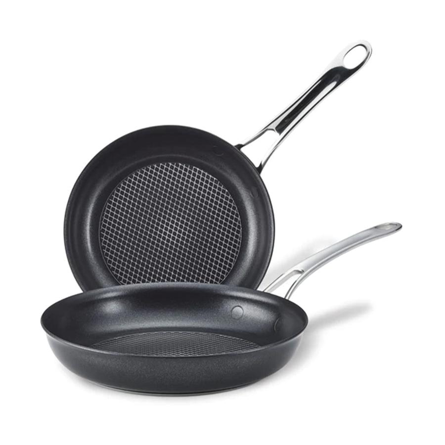 Anolon SearTech 21cm & 25cm Skillet Set Black Black