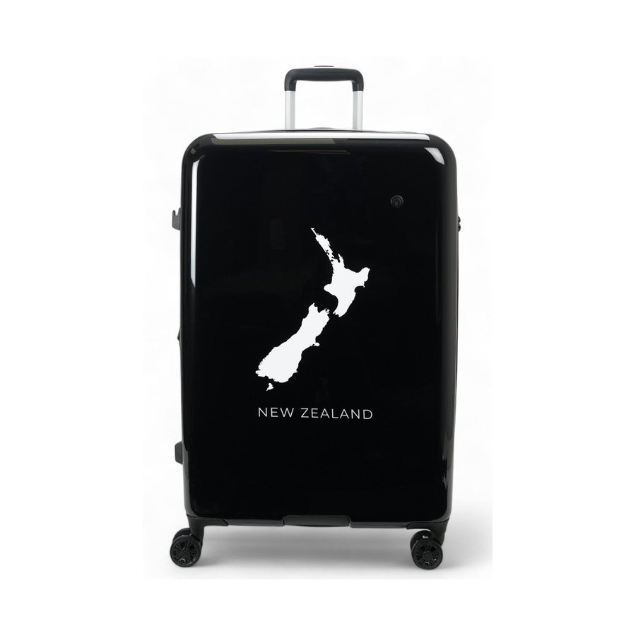 Caselite NZ Map 77cm & 77cm Hardside Luggage Set Black Black
