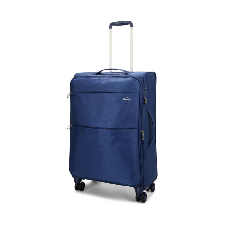 Caselite Ultra 69cm Softside Checked Suitcase Navy Navy