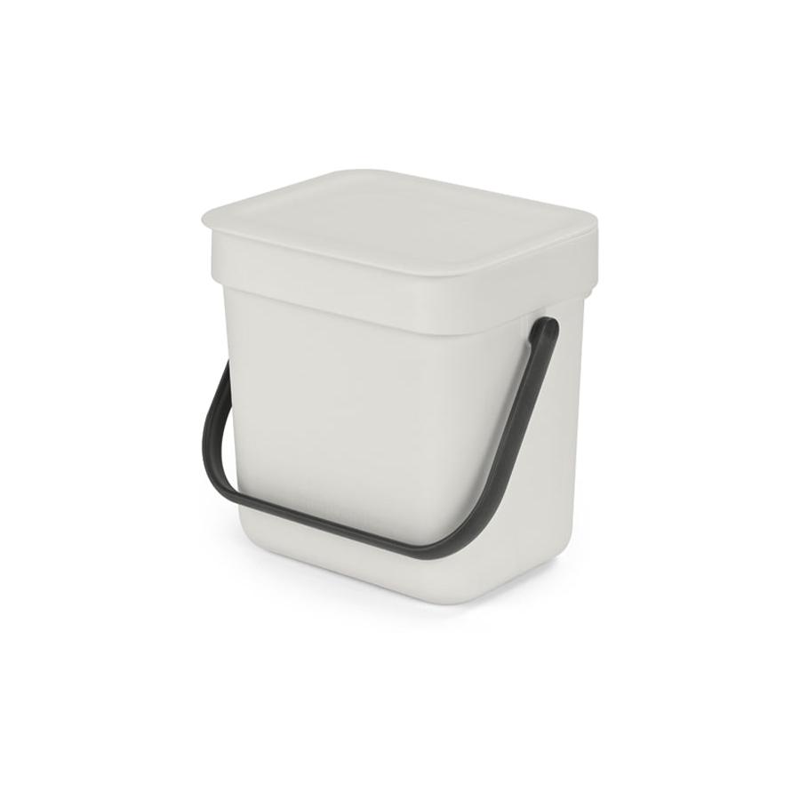 Brabantia Sort & Go Waste Bin (3L) Light Grey Light Grey
