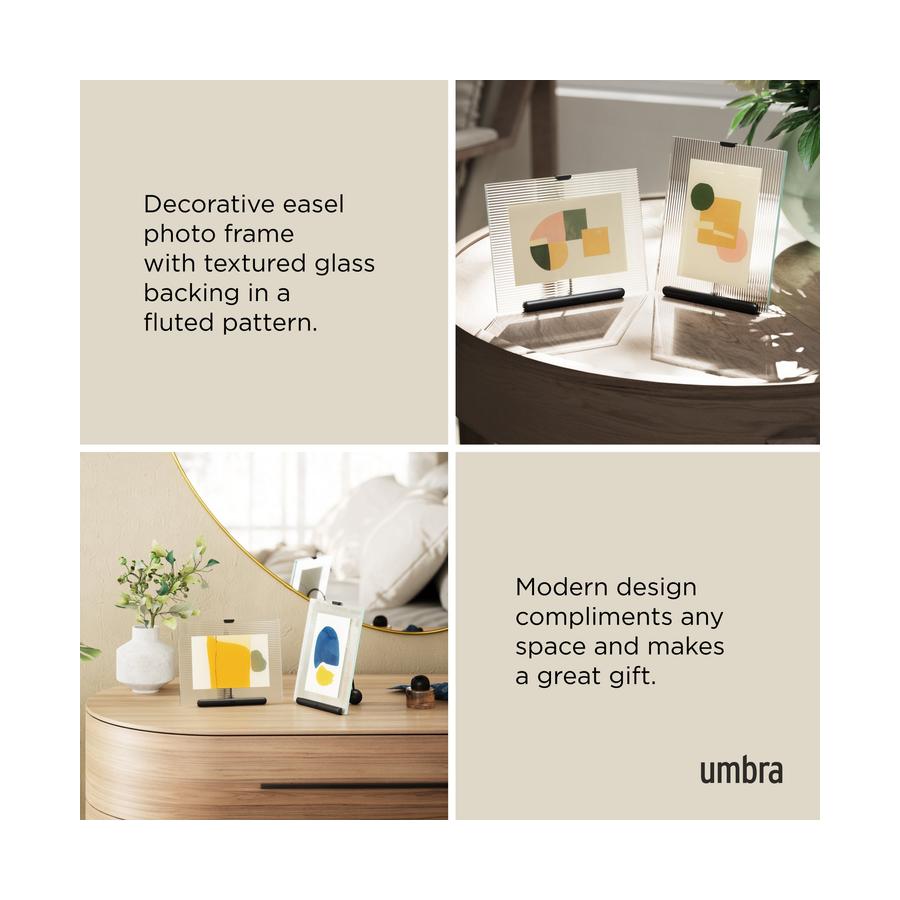 Umbra Flute 13 x 18cm Picture Frame Black Black