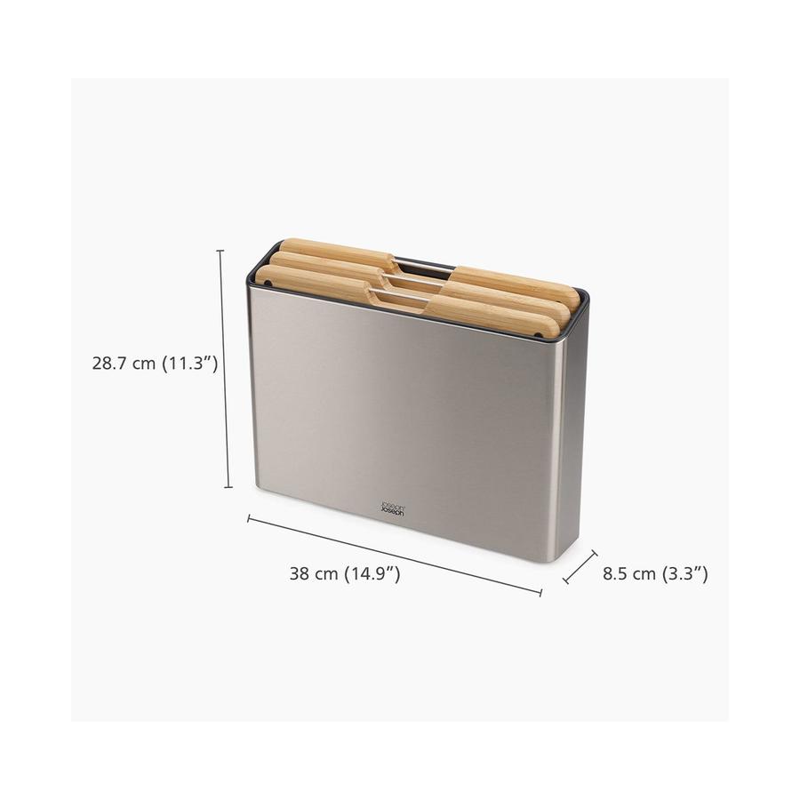 Joseph Joseph Folio Steel 3-Piece Chopping Board Set Bamboo Bamboo