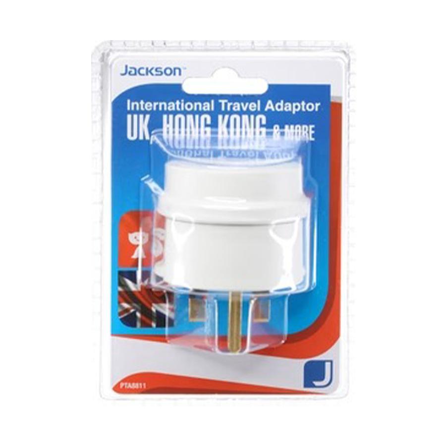 Jackson NZ to UK & Hong Kong Power Adapter White White