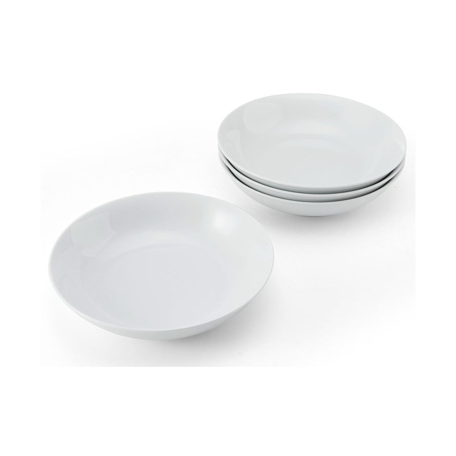 Mikasa Chalk 23cm Porcelain Pasta Bowls (Set of 4) White White