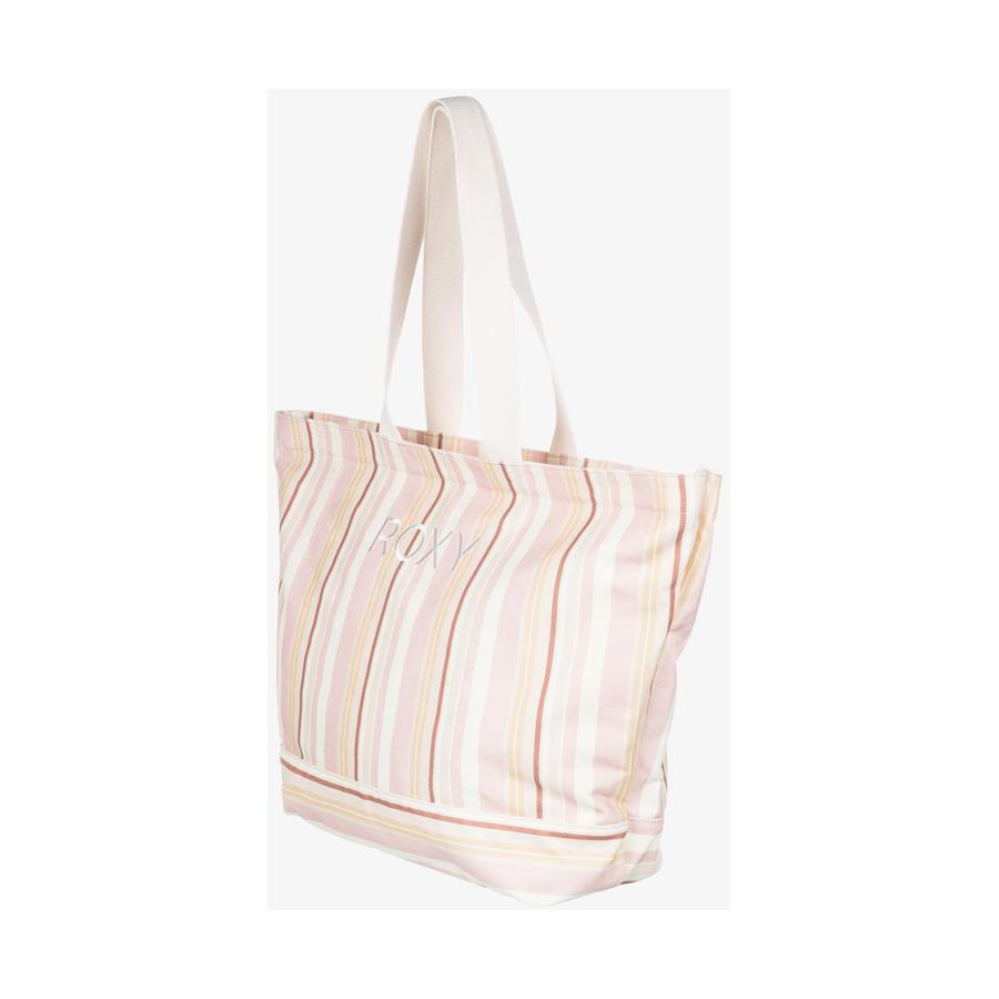 Roxy Women's Strippy Beach Large Tote Bag Cork Monochromatic Cork Monochromatic