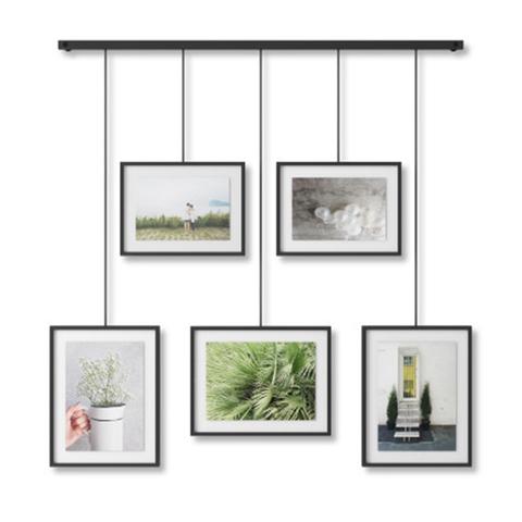 Umbra Exhibit Wall Picture Frames (Set of 5) Black