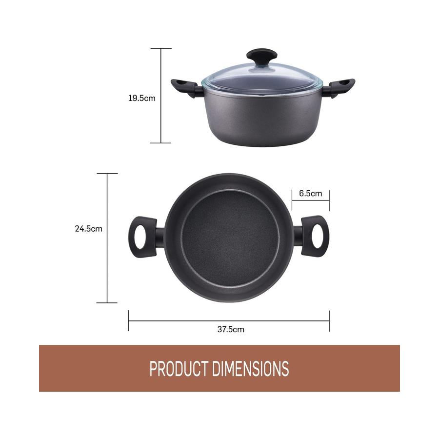 Essteele Per Benessere Covered Casserole 24cm/4.5L Grey Grey