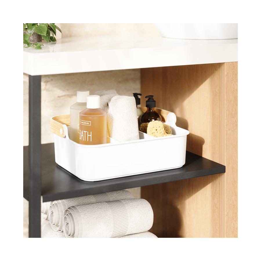 Umbra Bellwood Large Stackable Bin White/Natural White/Natural