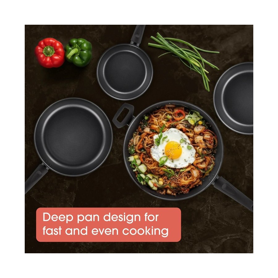 Raco Everyday Essentials 24cm Nonstick Induction Frypan Black Black