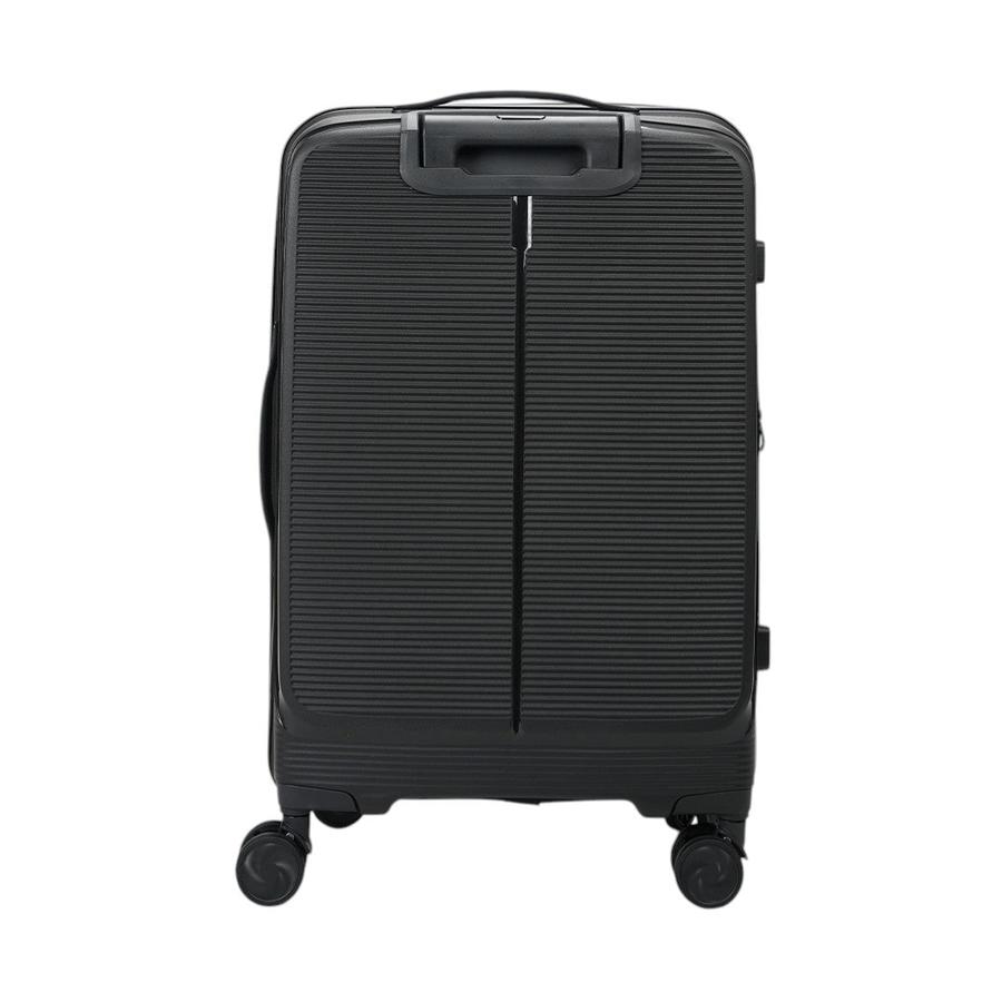 Caselite Venture 66cm Top Open Hardside Checked Suitcase Black Black