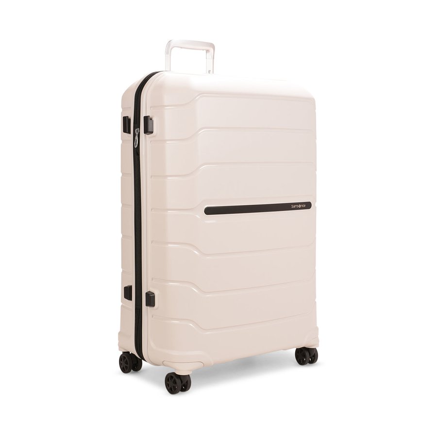 Samsonite Oc2lite 75cm Hardside Checked Suitcase Off-White Off-White