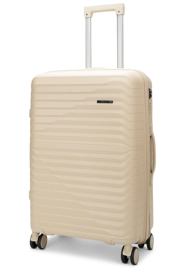 Caselite Summit 65cm Hardside Checked Suitcase Beige