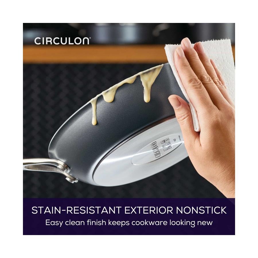 Circulon ScratchDefense A1 21.5cm & 25.4cm Skillet Set Black Black