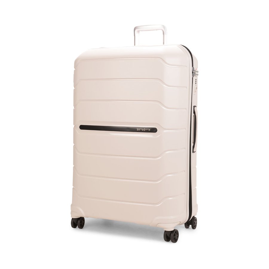 Samsonite Oc2lite 75cm Hardside Checked Suitcase Off-White Off-White