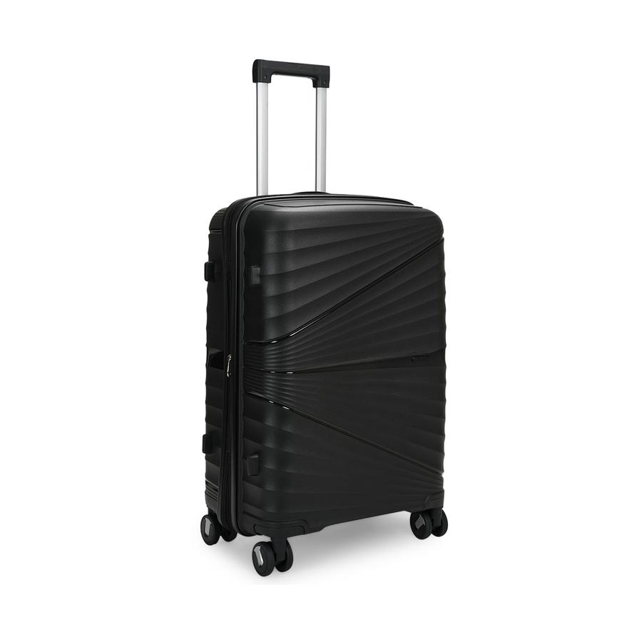 Nomad Aspire 65cm Hardside Checked Suitcase Black Black