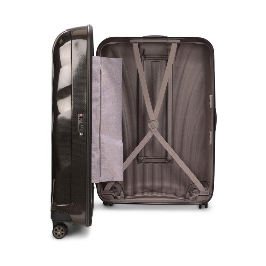 Samsonite C-Lite 81cm CURV Checked Suitcase Black Black