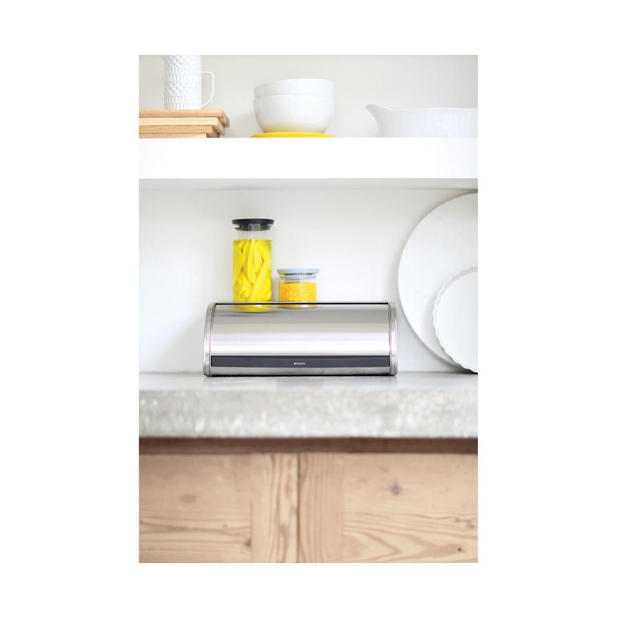 Brabantia Roll Top Large Bread Bin Matte Steel Matte Steel
