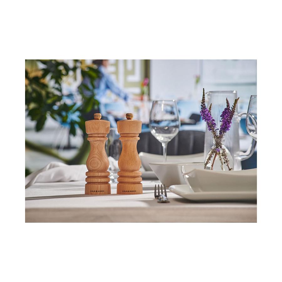 Cole & Mason London Mills Gift Set - 18cm Natural Beech Natural Beech