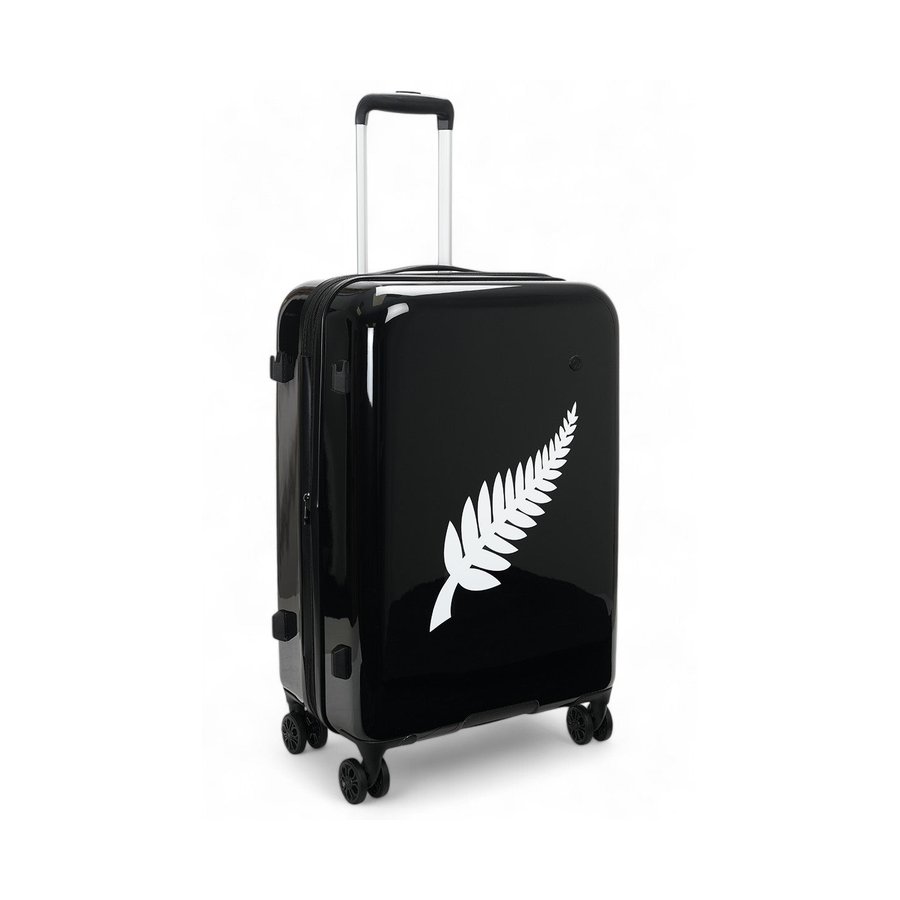 Caselite NZ Fern 67cm Hardside Checked Suitcase Black Black