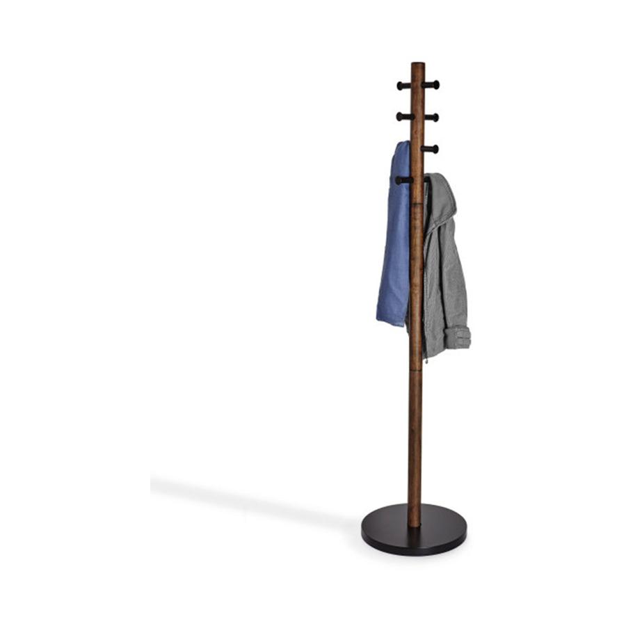 Umbra Pillar Coat Rack Black/Walnut Black/Walnut