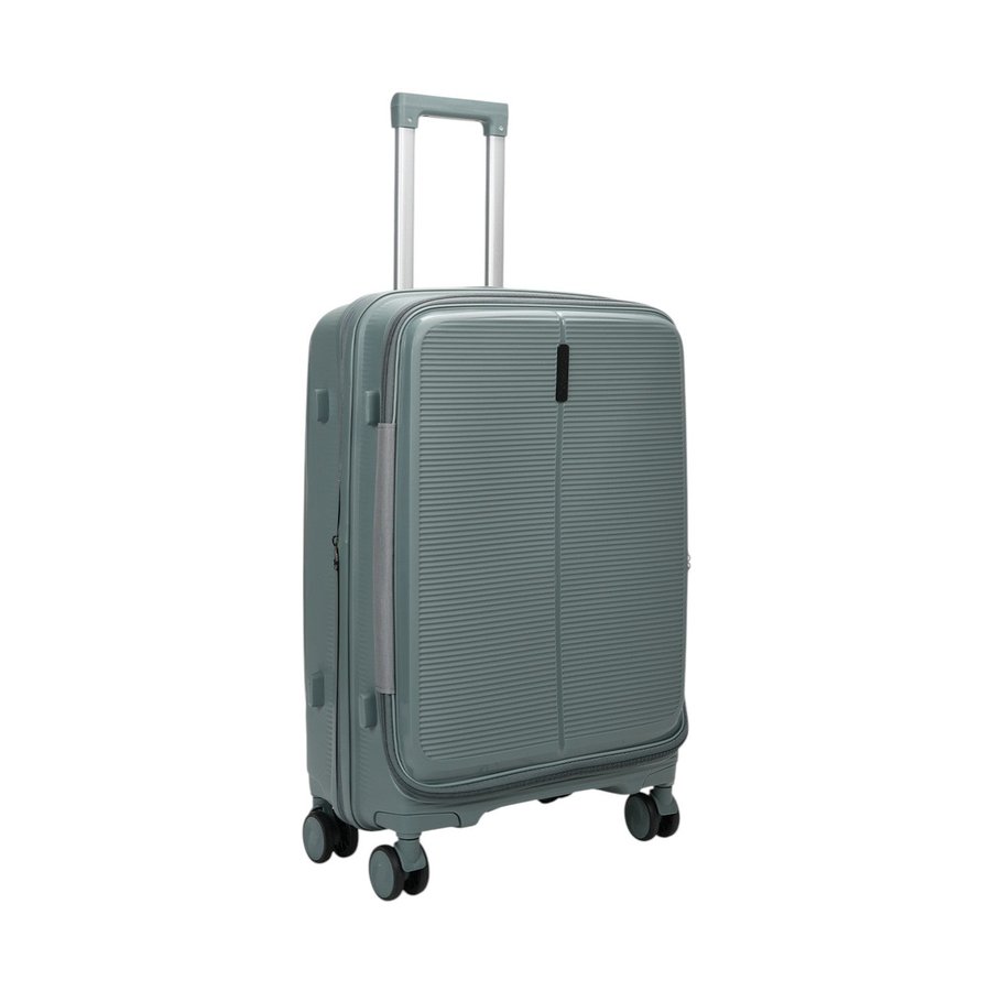 Caselite Venture 57cm & 66cm Top Open Hardside Luggage Set Grey Green Grey Green