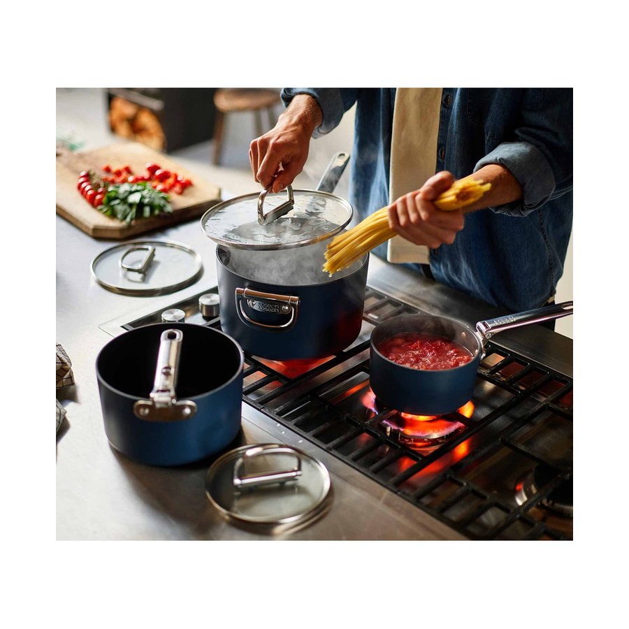 Joseph Joseph Space 23cm Non-Stick Saucepan & Lid Midnight Blue Midnight Blue