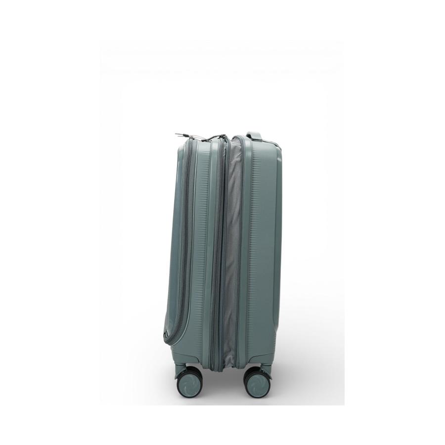Caselite Venture 57cm Top Open Hardside Carry-On Suitcase Grey Green Grey Green
