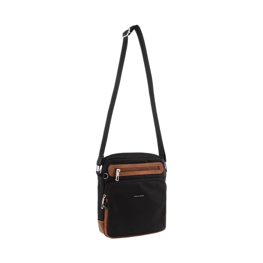 Pierre Cardin Becks Nylon Anti-Theft Cross Body Bag Black Black