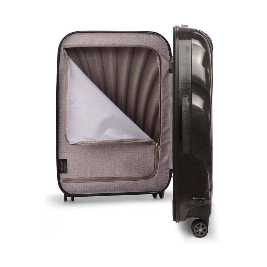 Samsonite C-Lite 69cm CURV Checked Suitcase Black Black