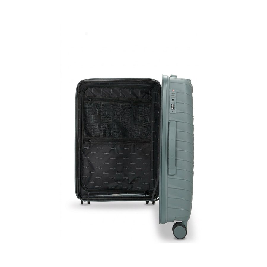 Caselite Expedition 65cm Hardside Checked Suitcase Grey Green Grey Green