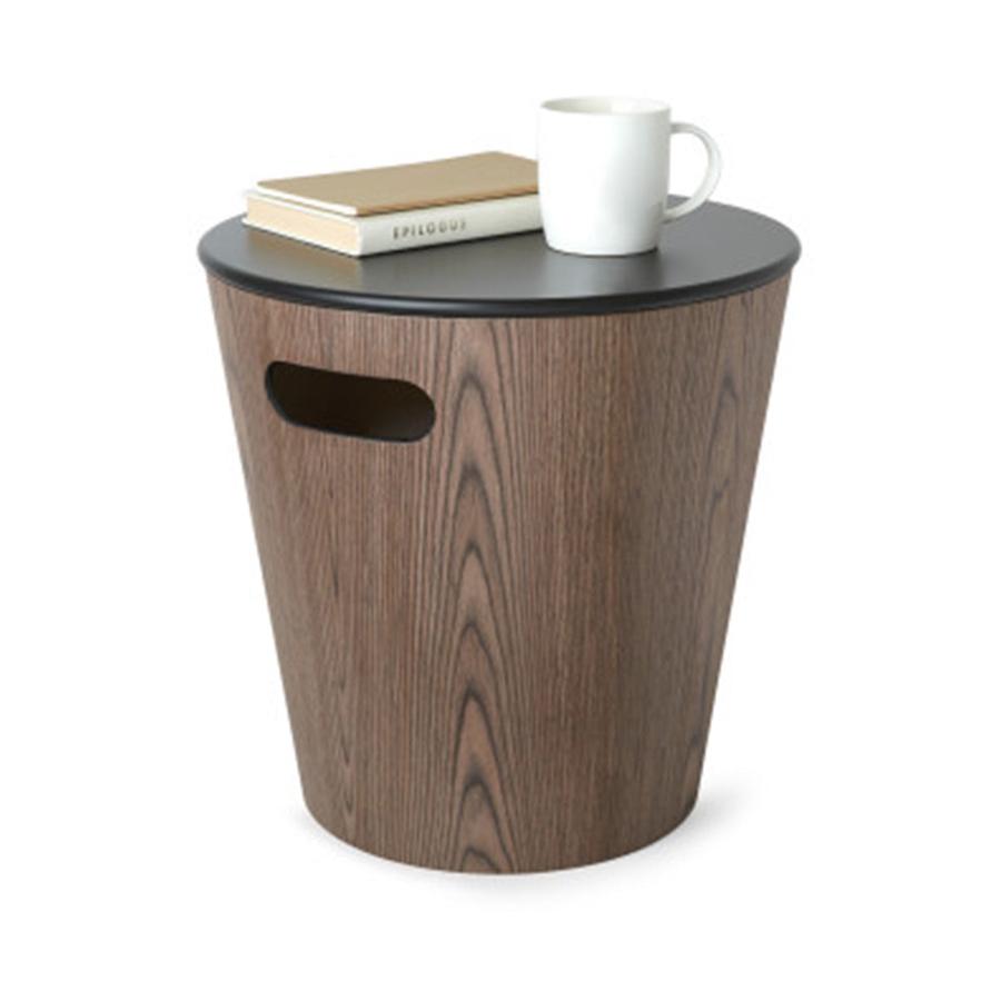 Umbra Woodrow Storage Stool Black/Walnut Black/Walnut